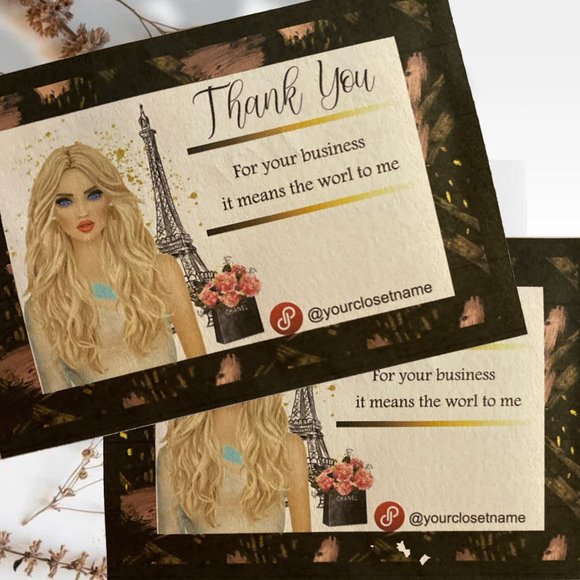 Small Business Thank You Card, Business Thank You Card ,Thanks For Your Purchase - Picture 1 of 13